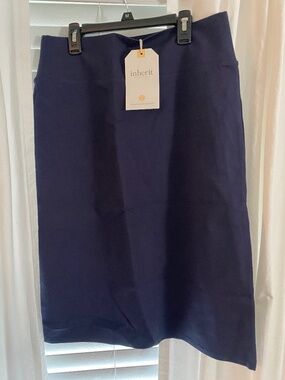 Quinn Navy Midi Skirt